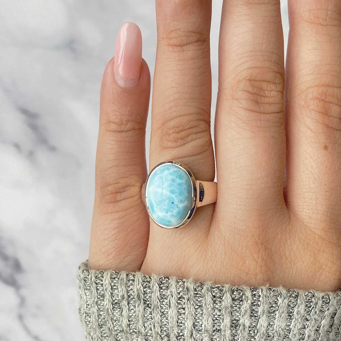 Larimar Ring-(LAR-SR-2128.)